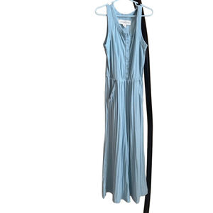 Treasure and Bond Blue Sleeveless Scoop Neck Jumpsuit